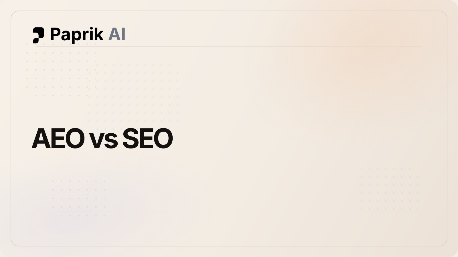 AEO vs SEO