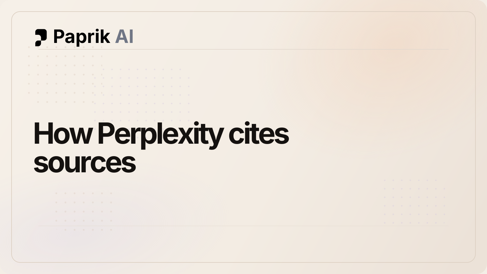 How Perplexity cites sources